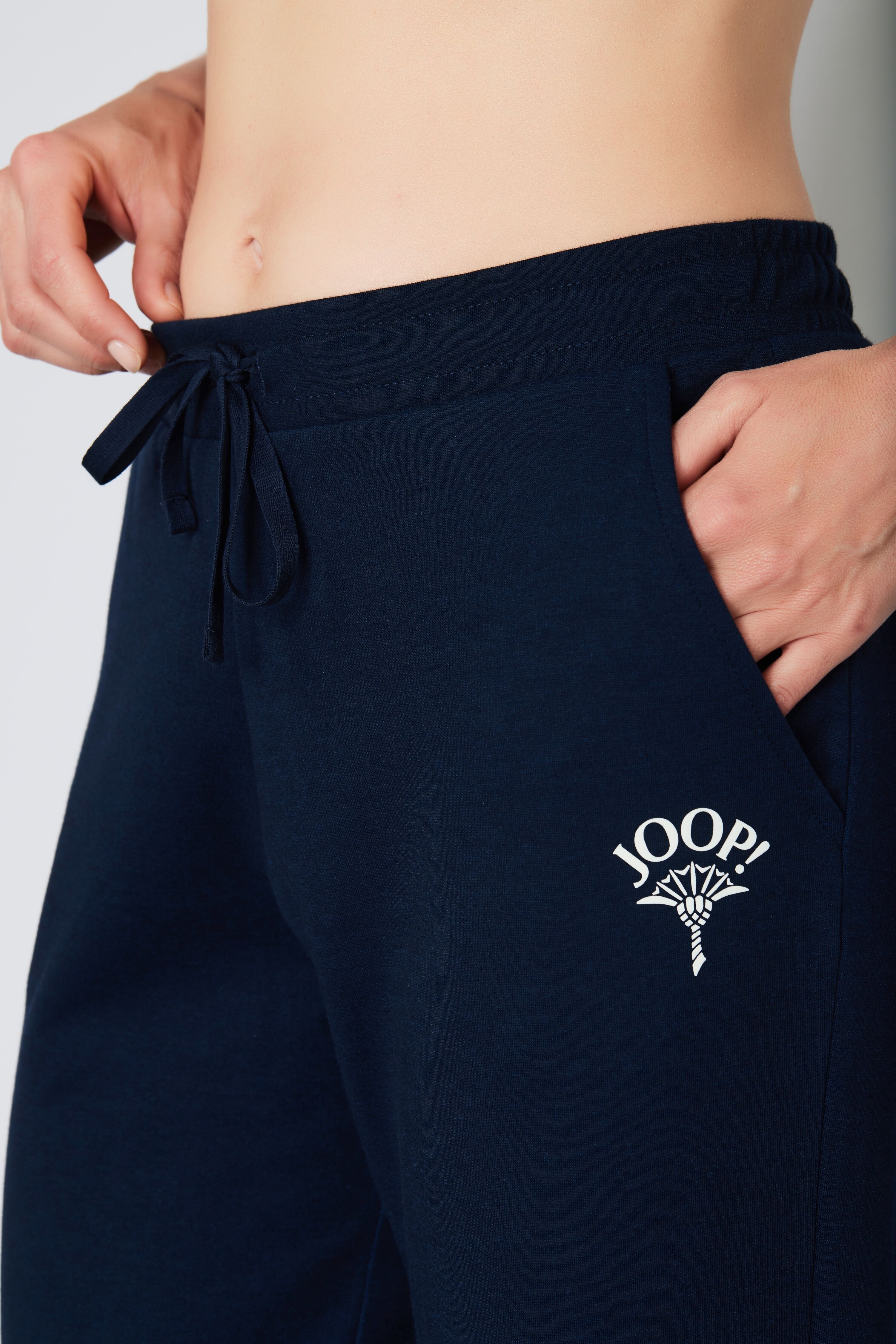 Joop! Panty JOOP "Comfort", Damen, Gr. 44, blau, Obermaterial: 80% Baumwolle, 20% Elasthan, unifarben, körpernah, Unterhosen Panty, mit dezentem Logodruck blau 44