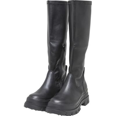 Stiefel BUFFALO "Buffalo aspha sock hi", Damen, Gr. 38, schwarz, Kunstfaser, unifarben, Schuhe Stiefel