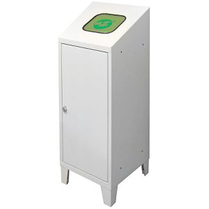 ADB Mülleimer 45441, lichtgrau, aus Metall, 120 Liter