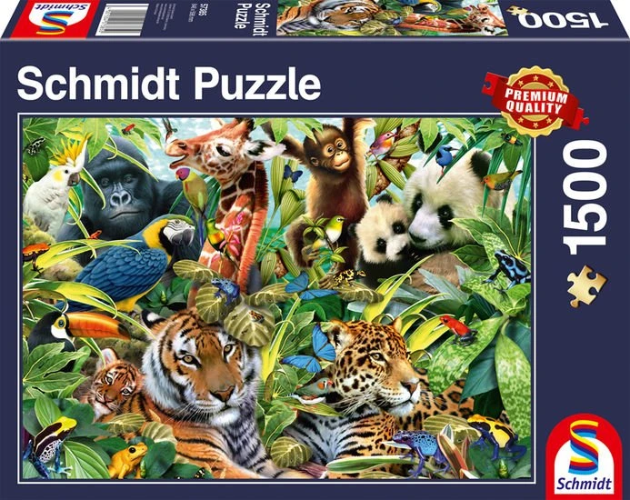 Schmidt Spiele Puzzle Kunterbunte Tierwelt