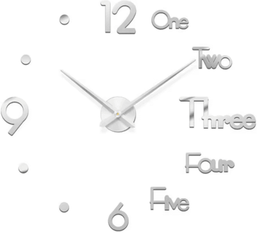 Inspire Picks Modern 3D DIY Wall Clock Large Acrylic Mirror Sticker Quartz Decors 016s