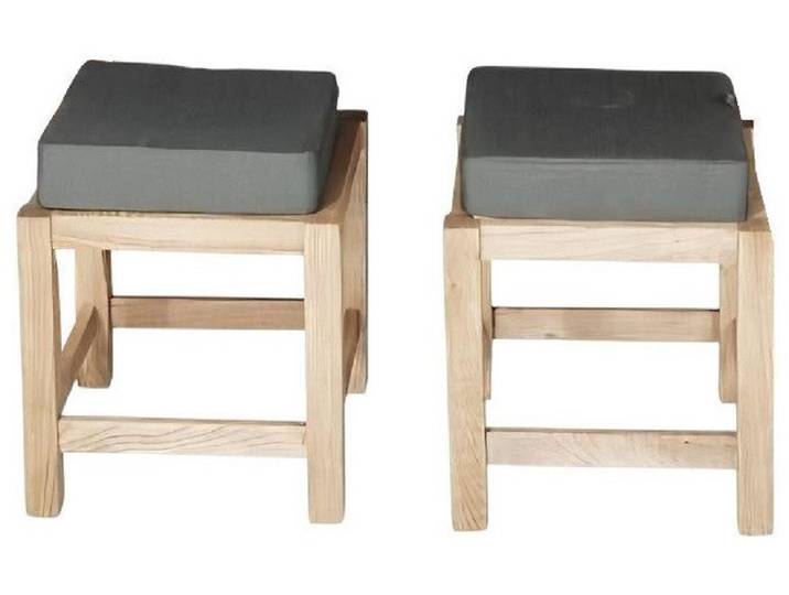 Xlmoebel Hocker Moderne Garten-Polsterhocker aus Holz im eleganten Design (2x Hocker, 2x Hocker), Hergestellt in Europa