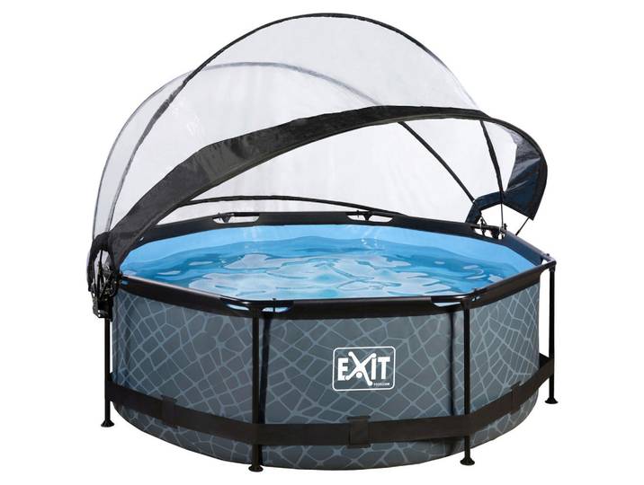 Exit Toys Exit Pool Stone 244X76, Grau, Metall, 76 cm, Freizeit & Co, Pools & Wasserspaß, Pools, Aufstellpools