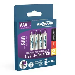 Ansmann Akku Micro AAA 1.5V  400mAh Typ 500