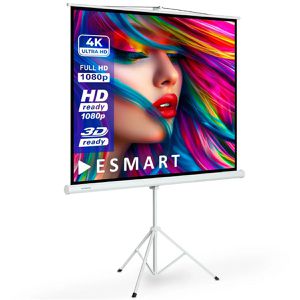 ESMART Beamer-Leinwand Economy EXS Stativ, 89 Zoll, 160 x 160 cm, Format 1:1, Stativleinwand