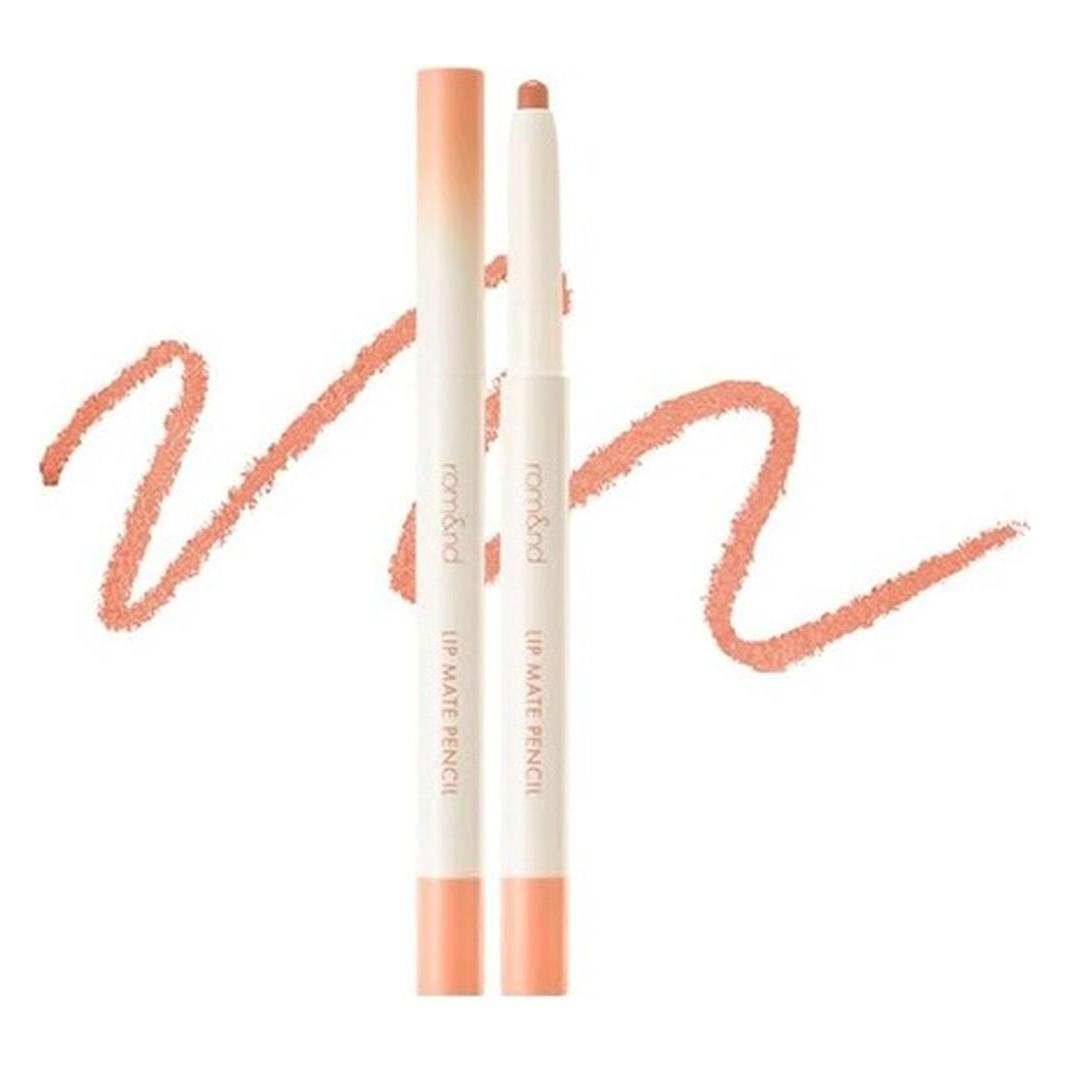 Rom&Nd Lip Mate Pencil 6 Colors Lip Liner (01 Tenderly Peach) (8809625247270)