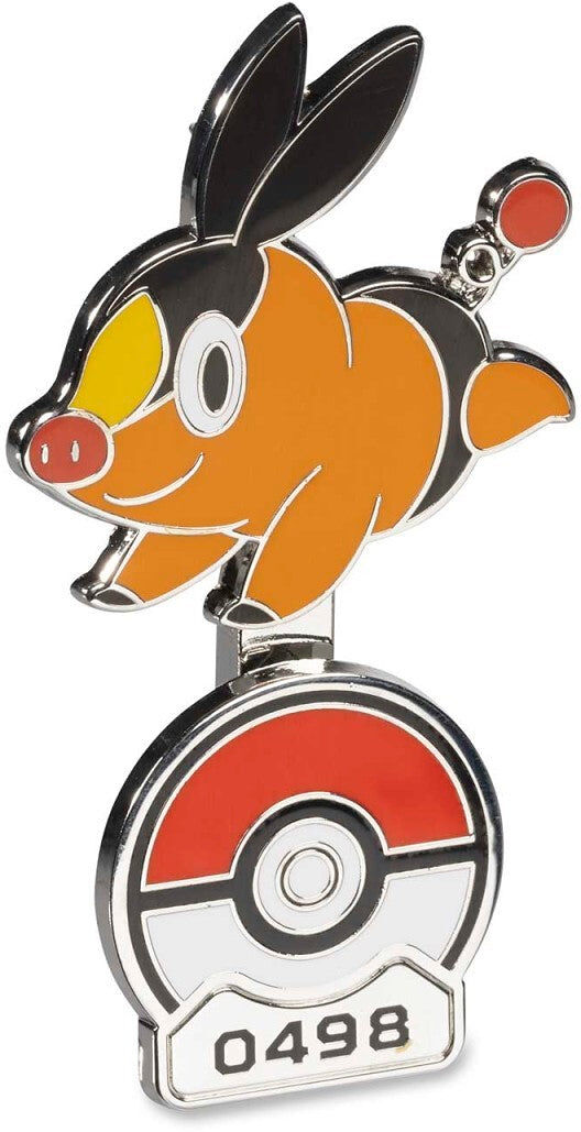 Pokemon Pokémon Gallery Pins Tepig Standing Pin – Hard Enamel Collectible Display Pin with Poké Ball Stand