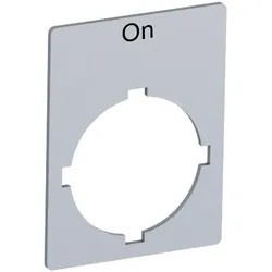 ABB Rectangularlegendplate29,6x39mmalum SK615552-22 Textschild “On“, für Schalter mit 1 Schaltstellung Rectangularlegendplate296x39mmalum
