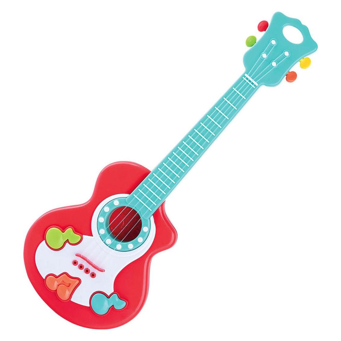 Play Gitarre mit roten Musiknoten (49619523)