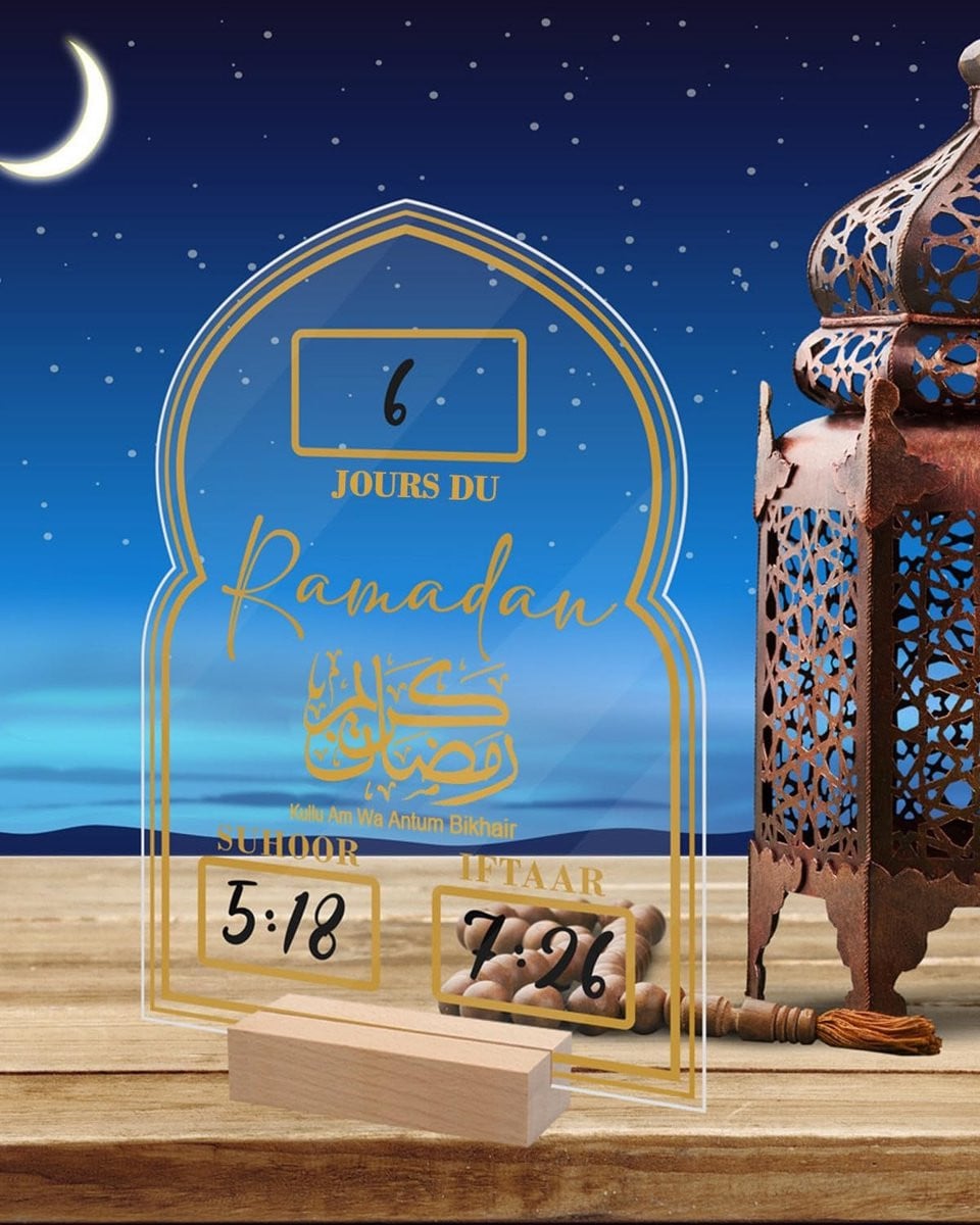 Dailygoods Adventskalender 2025 - Herbruikbare Acryl Countdown Tafeldecoratie