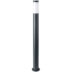 Stehlampe Außen Gartenleuchte Stehleuchte Wegeleuchten Edelstahl anthrazit opal, Kunststoff weiß, Fassung 1x E27, DxH 12,7x110 cm