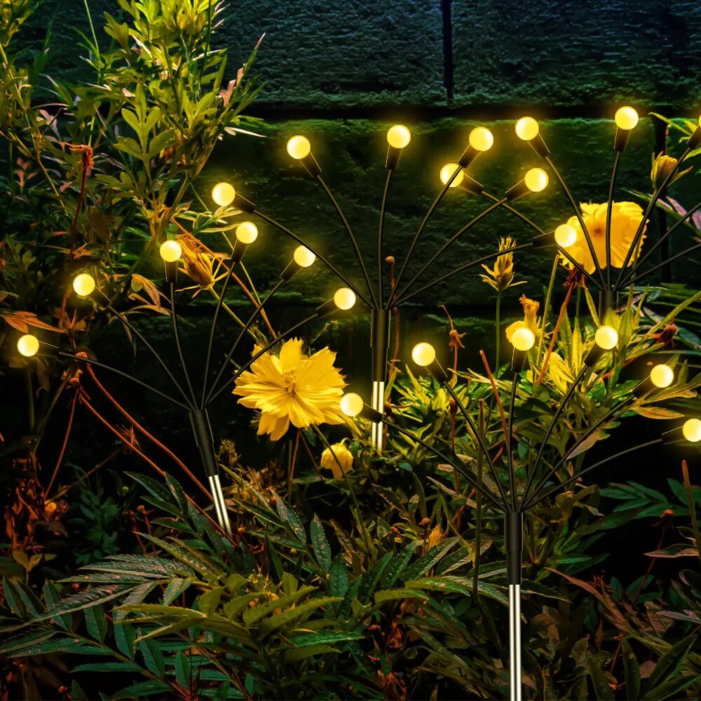 INF Solarbetriebene Gartenbeleuchtung, 8 LED-Leuchten – 4er-Pack
