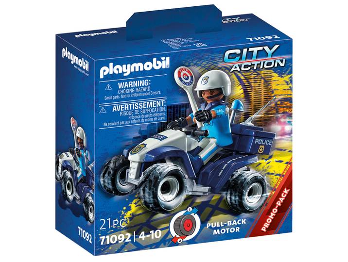 Policier et quad