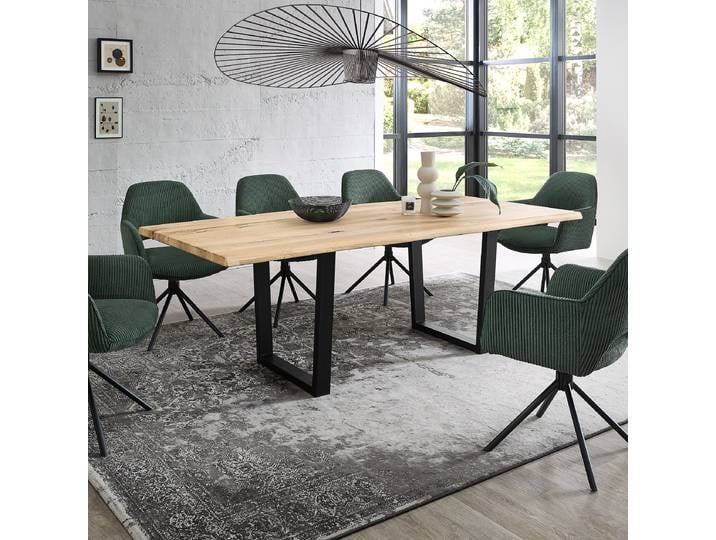 Table avec plateau massif KANTARA 220cm Marron