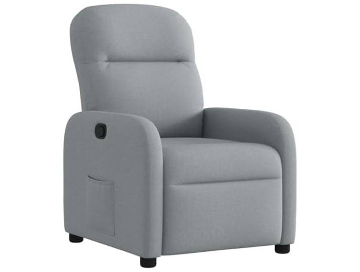 Heofavd Relaxsessel Manuell Verstellbar Stoff Liegesessel Hellgrau