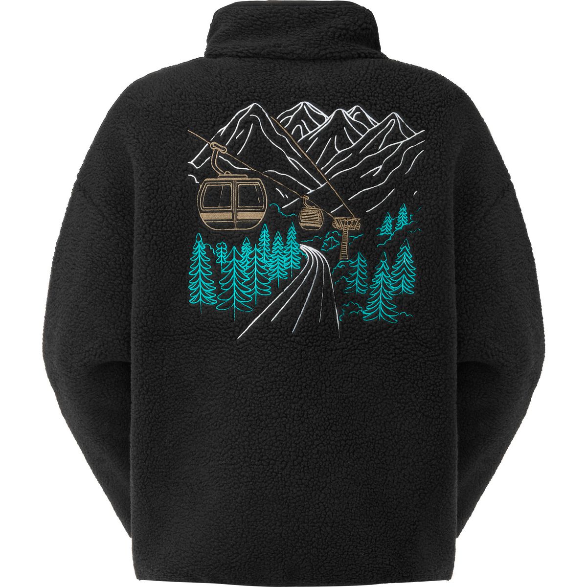 Picture Hafdals EMB Zip Fleece (A) L MSW0523ABlackL