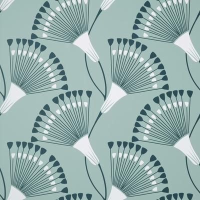 Fine Decor Wilder Light Blue Fanning Flower Wallpaper