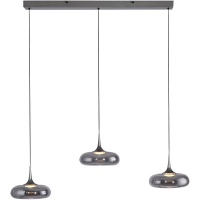 LED Pendelleuchte "POSH", silber (grau), 3, H: 80cm, 1 Stk., SCHÖNER WOHNEN-KOLLEKTION, Leuchten, SCHÖNER WOHNEN Kollektion, SimplyDim, Memoryfunktion, Comfort-Lift, LED Pendelleuchte