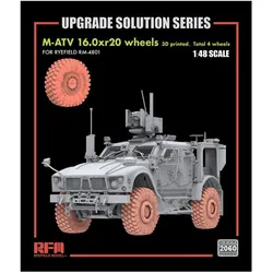 Rye Field Model M-ATV 16.0xr20 Wheels 3D Printed (4 Wheels) for RFM 4801