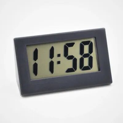 Daily Discovery Portable Digital Desk Clock Mini LCD Desktop Travel Clock Triangle Table Display black