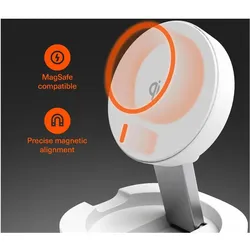 Cygnett Chargebase Qi2.0 Single Wireless Charger - White (15 W), Wireless Charger, Weiss