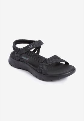 Women's The Go Walk Flex Sublime Sandal by Skechers in Black (Size 7 M)