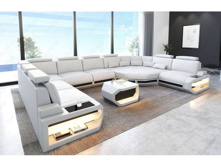 Sofa Asti U-Form in Leder