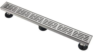 Kibi USA Kibi 24 inch Linear Shower Drain, 304 Stainless Steel, with Hair Strainer and Leveling Feet