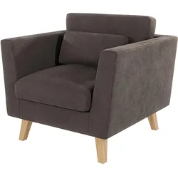 SESSEL Mario Braun - Khaki Microfaser