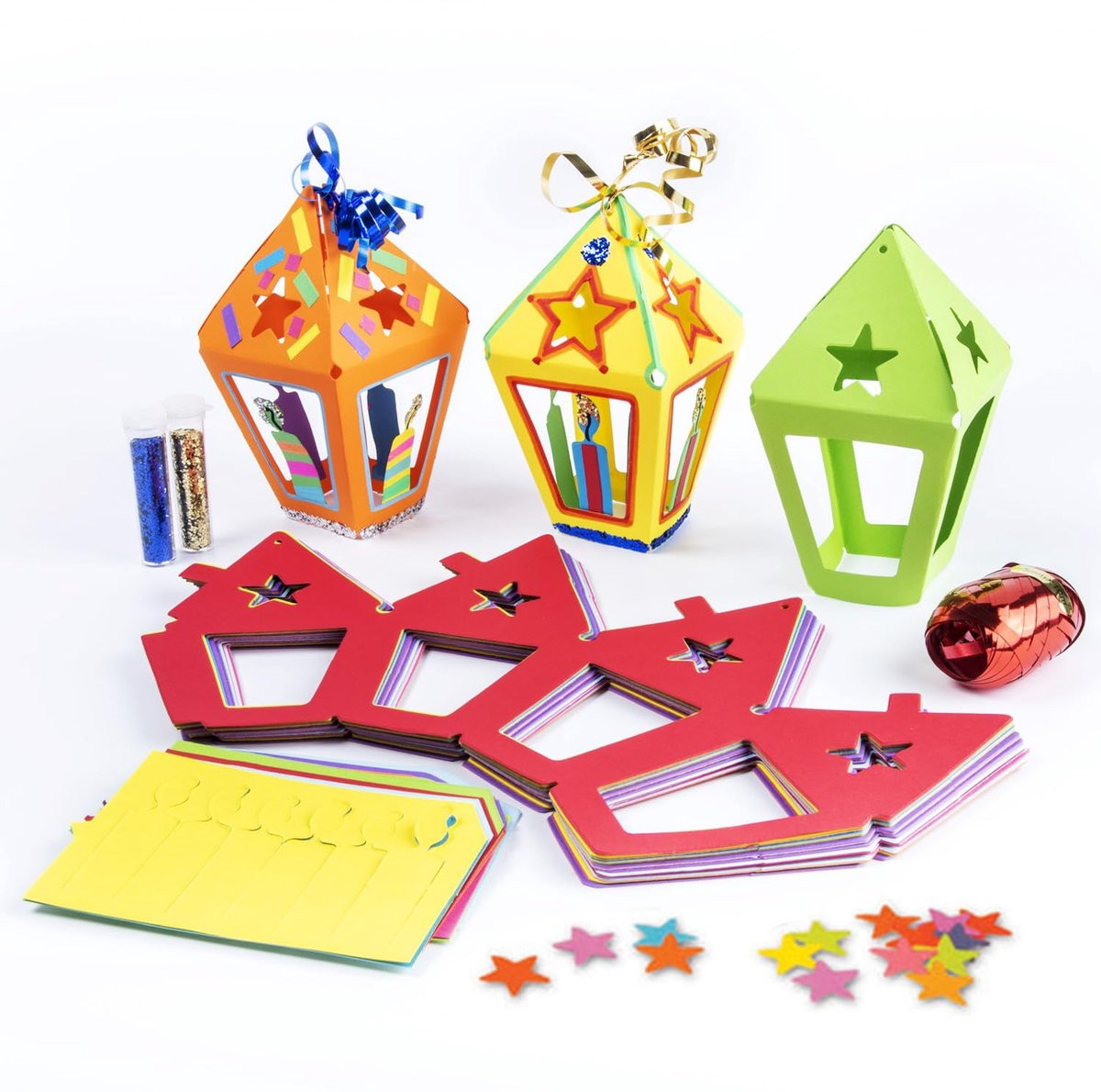 SnelShoppen Diwali Craft Activity Pack - Maak een kaars lantaarn - 30 stuks - Creatief knutselpakket voor kinderen
