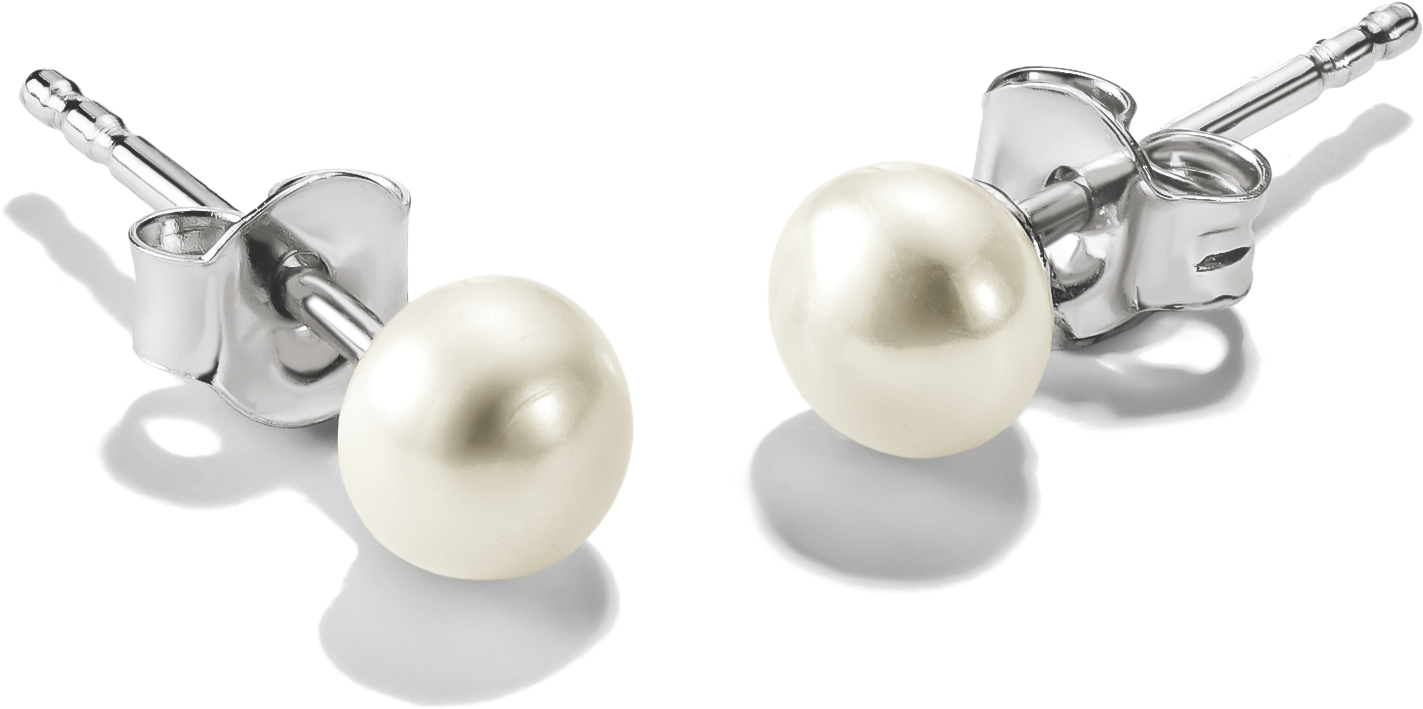Paar Ohrstecker THOMAS SABO "Perlen-Ohrstecker Silber", weiß (silberfarben, weiß), Ohrringe, Damen, 5,2mm, Perlen Silber 925 (recycelt), Perlen, Silber 925 (recycelt), Paar Ohrstecker, mit Süßwasserzuchtperle