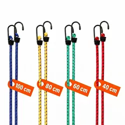 MONZANA® 8x Spanngummi Set Metallhaken 4 Größen 40-100 cm Gepäckspanner