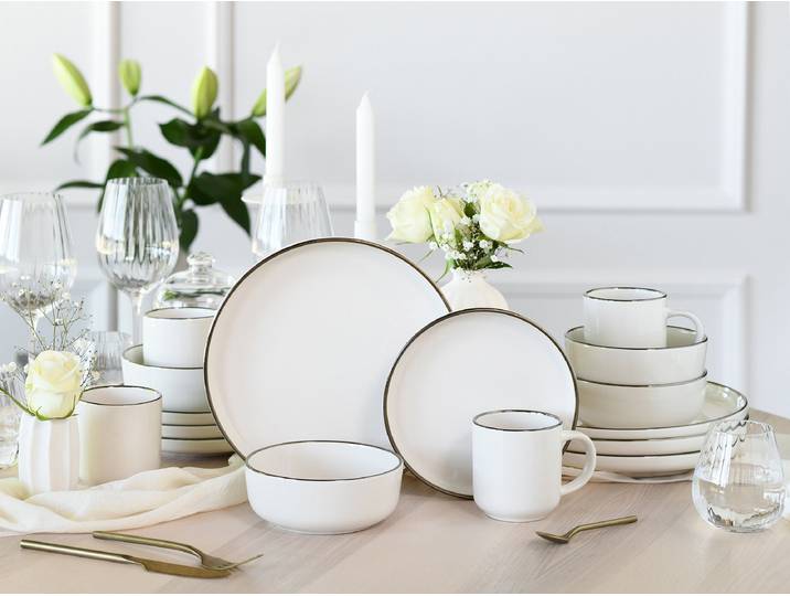 Kombiservice Nordic Festive 16-teilig Beige/Creme