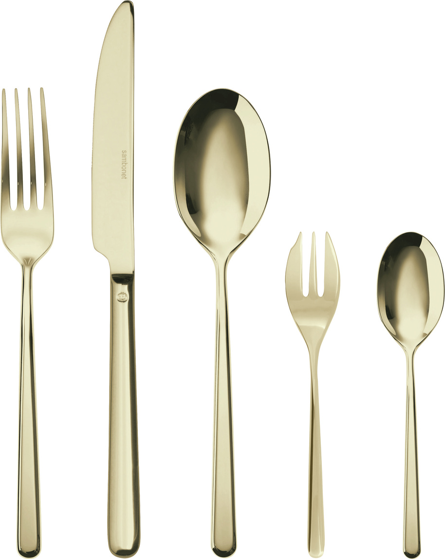 Sambonet Besteckset Linear - Champagne - 30-teilig / 6 Personen