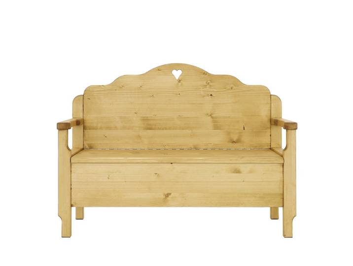 Seart Banken aus Massivholz Mexicana, Honig, Holz, Echtholz,Fichte, 134x100x51 cm, Esszimmer, Bänke, Sitzbänke