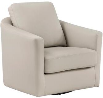 Fremont & Park "Hemi 33"" Top Grain Leather Swivel Chair with 360-degree Metal Base"