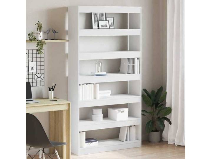 NEW 2026  Bibliothèque 1 pc cabinet de livres pour salon Blanc 100x30x198 cm Bois d'ingénierie L945