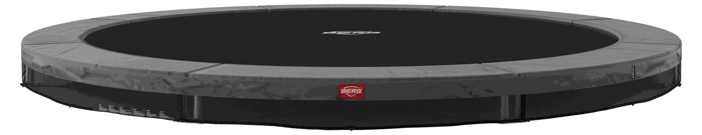 BERG Bodentrampolin Favorit InGround 380 Stahlrahmen Grau
