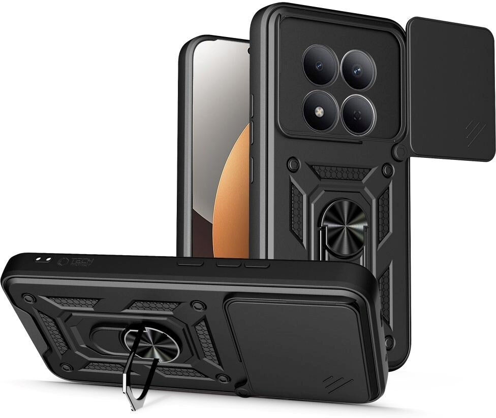 Xiaomi Redmi Note 15 Pro Tech-Protect Camshield m. Fingergreb & Ståfunktion - Sort