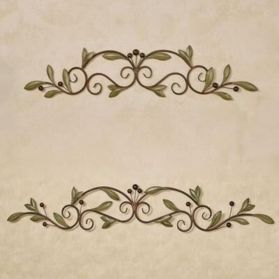 Touch of Class Catalonia Olive Decorative Wall Topper Sage, Medium, Sage