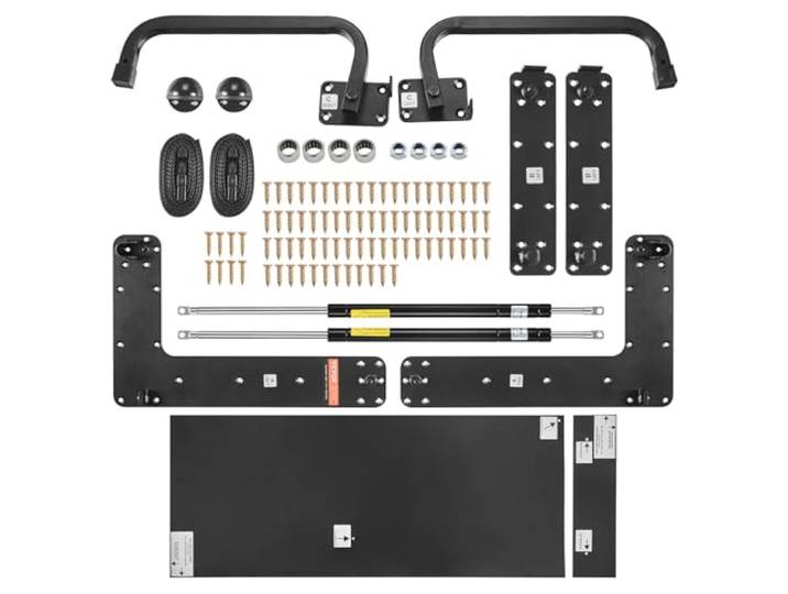 VEVOR Schrankbettfedern Mechanismus 2185 x 1700 x 2210 mm, Murphy-Bett-Bausatz, Queen Deluxe, DIY-Bausatz mechanische Hardware für Wandbetten, pneumatische Hebel-Bettstütze, Klappschrank-Wandbett