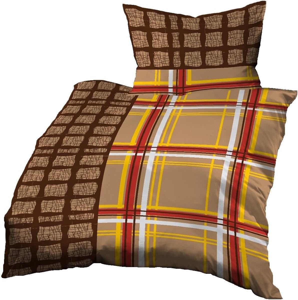 Karier 2-delige Microvezel Dekbedovertrek Set met Kussensloop, 140x200 cm