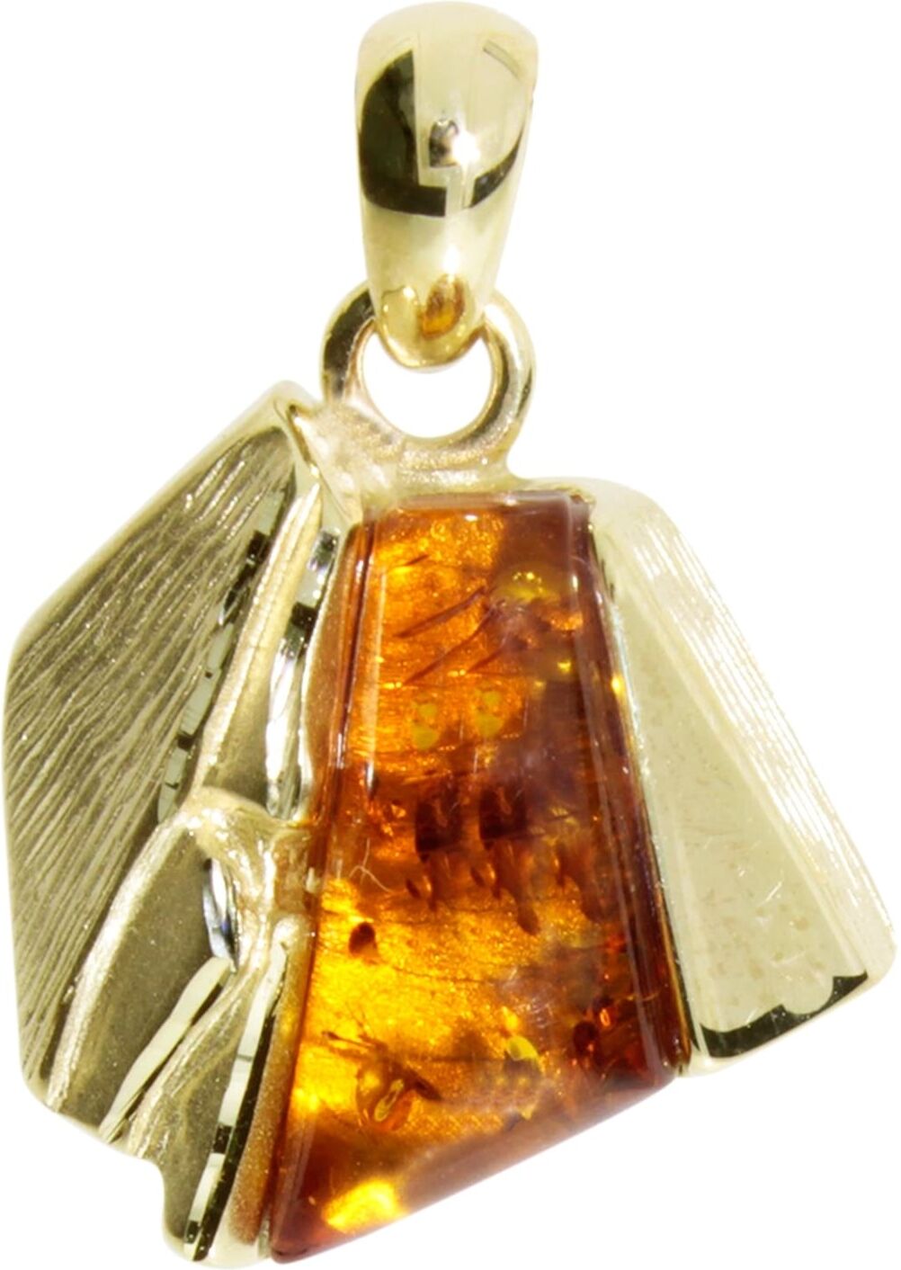 Kettenanhänger OSTSEE-SCHMUCK "- Mette - Gold 585/000 - Bernstein" Gr. 25, gold (gold 585, goldfarben, gelb), Schmuckanhänger, Damen, Gelbgold 585, Kettenanhänger
