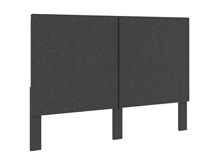 BettKopfteil 180x200 cm, dunkelgrau, mit Stoff bezogen, aus MDF, 2-teilig teilbar, einfache Montage