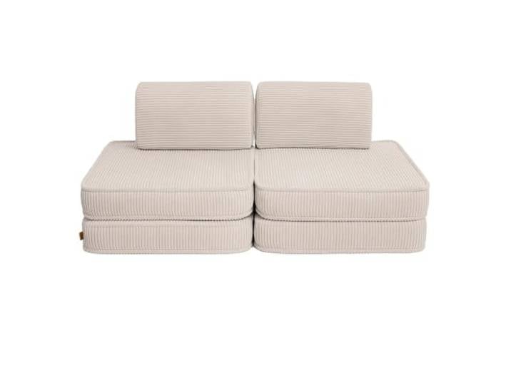 MEOWBABY Sofa für Kinderzimmer - Spielsofa für Kinder, Kindersofa, Cord, Ecru