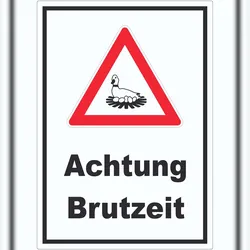 HB-Druck Achtung Brutzeit Aufkleber A2 (420x594mm)