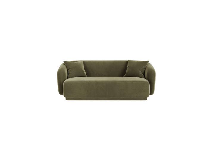 2-Sitzer Design Sofa Jane Samt Grün chosen by Bloomingloft