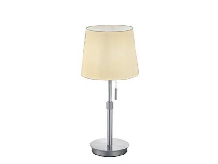 Trio-Leuchten 509100107 Lampe de Table\, Métal\, Nickel Mat/Blanc
