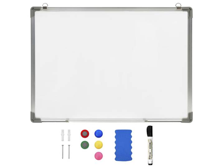 vidaXL Magnetisches Whiteboard Weiß 90 x 60 cm Stahl