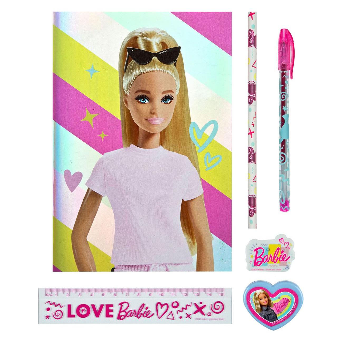 Undercover Notizbuch-Set Barbie, 7-tlg. (A5, Liniert, Weicher Einband) (46187233)